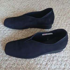 Arche Black Denako Sleek Slip-On black nubuck leather shoes size 37